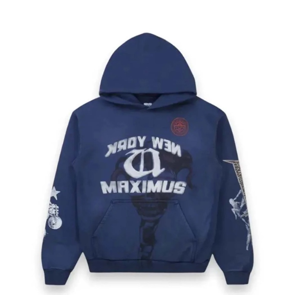Travis Scott Dark Blue Graphic Hoodie